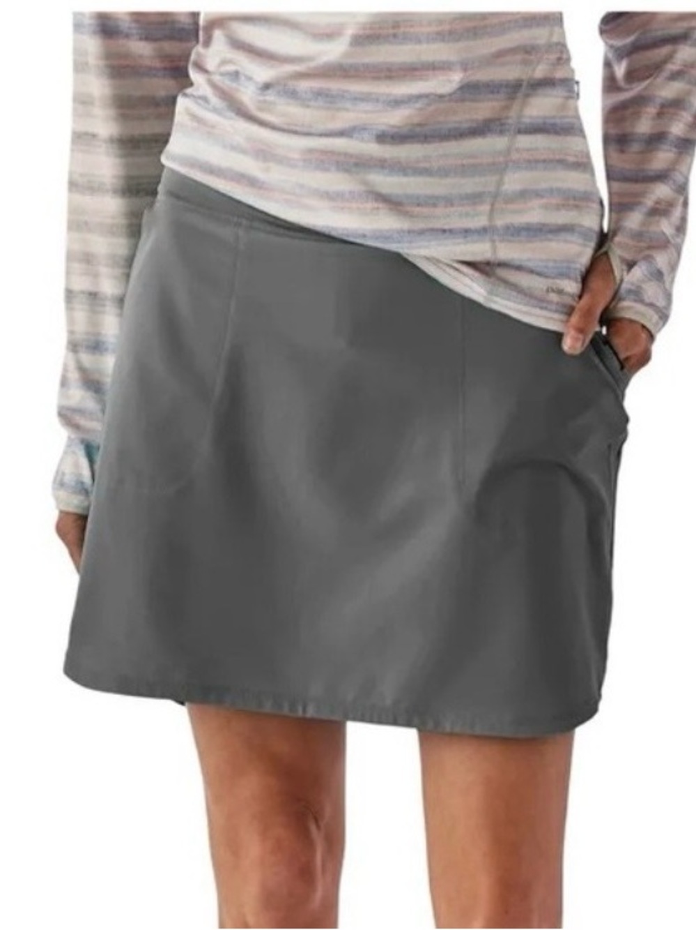 PATAGONIA Women's Tech Fishing Skort: Bluff River Tailored Grey